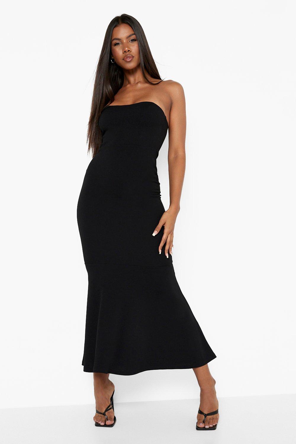 Robe bustier longue à ourlet sirène | boohoo FR