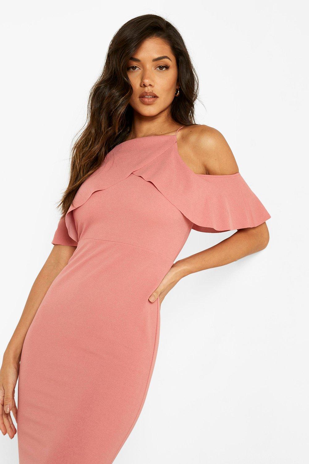 Boohoo cold cheap shoulder dress