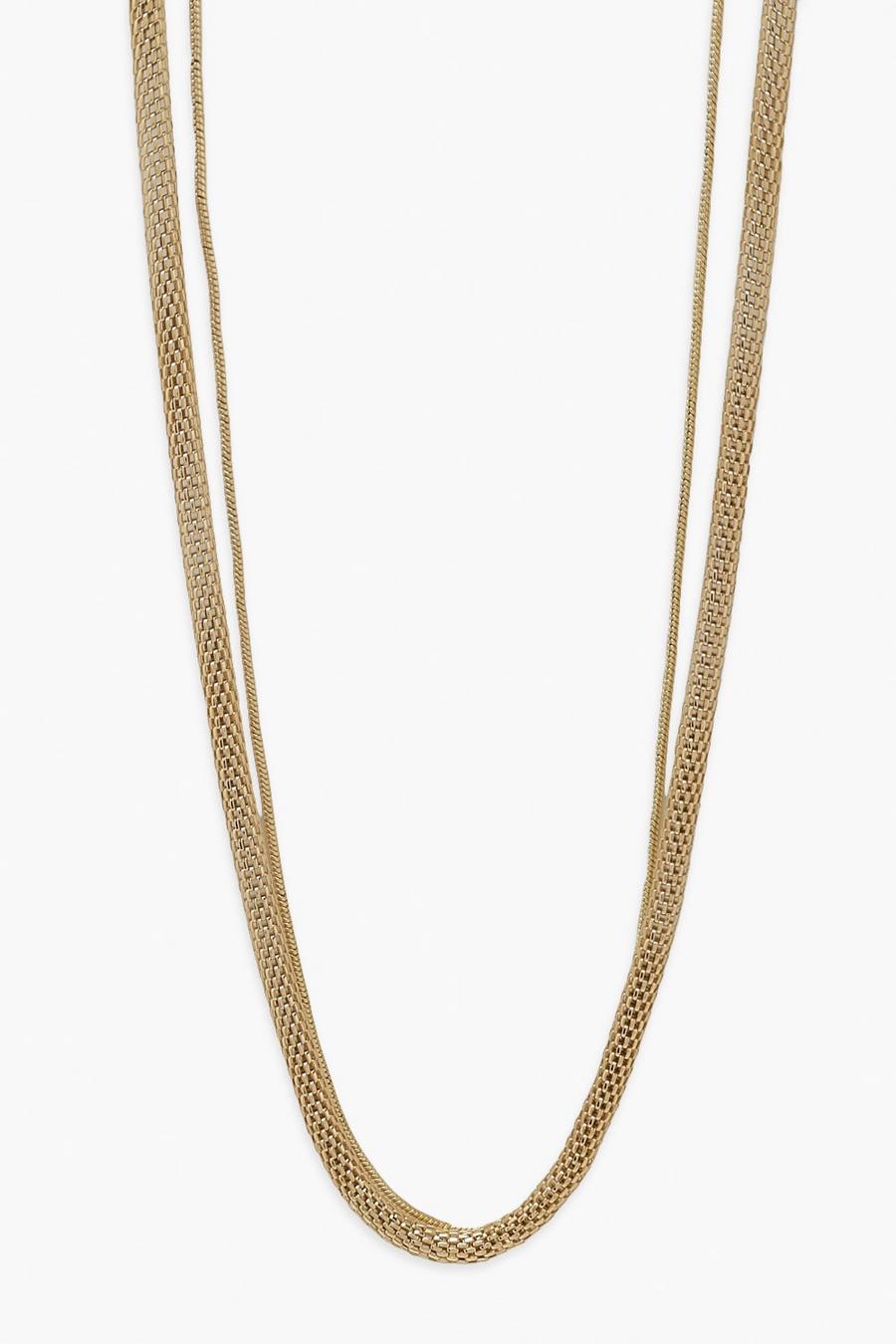 Gold Double Layer Snake Chain image number 1