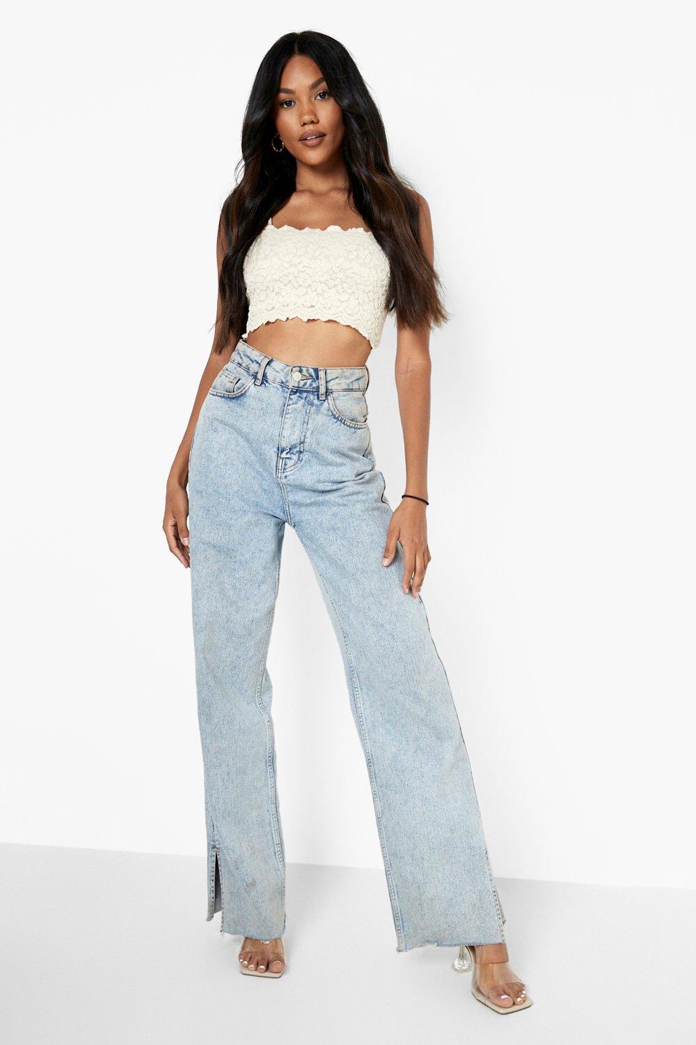 Boohoo Edith Contrast Lace Crop Top, $16, BooHoo