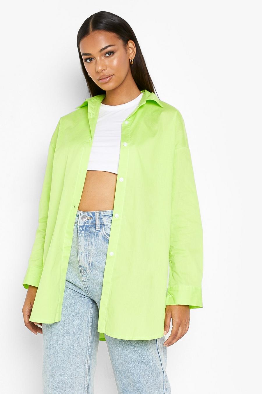 Neon-lime Neon Oversized Shirt image number 1