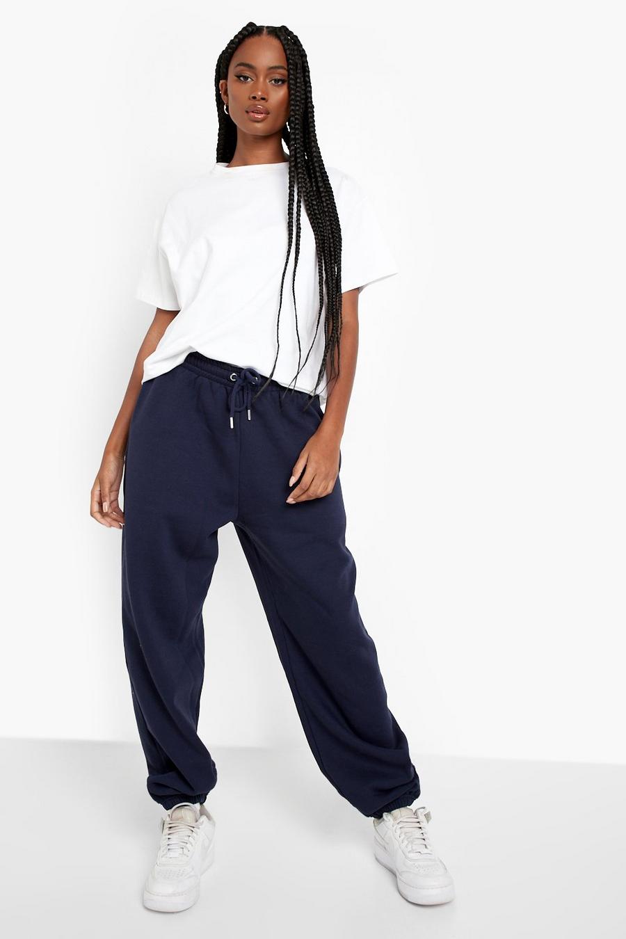 Navy Oversized Track Pants image number 1
