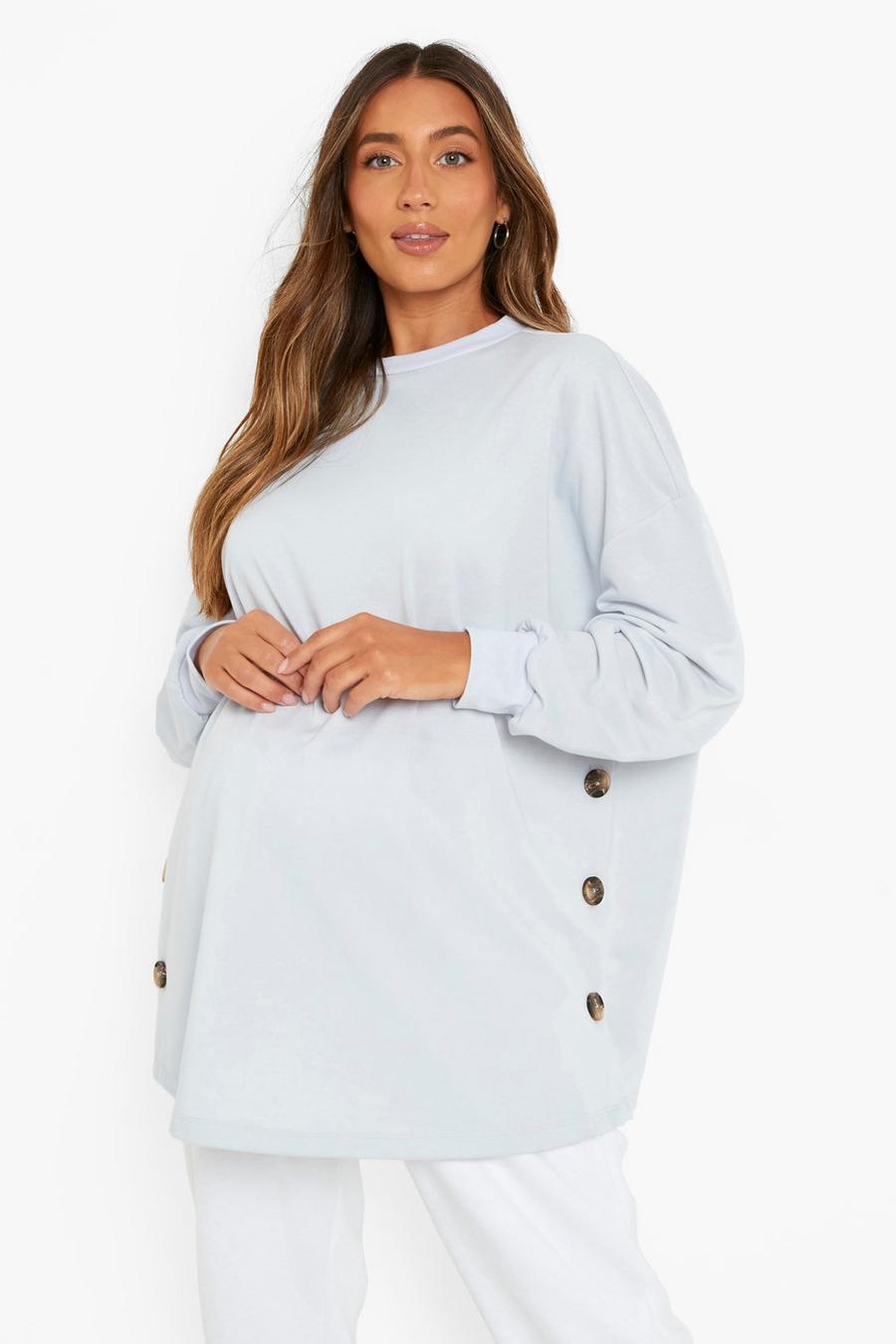 Blue Mammakläder Sweatshirt i amningsmodell med knappar image number 1
