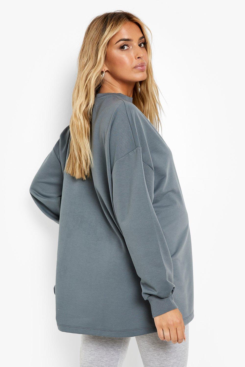 Maternity Popper Side Nursing Sweatshirt