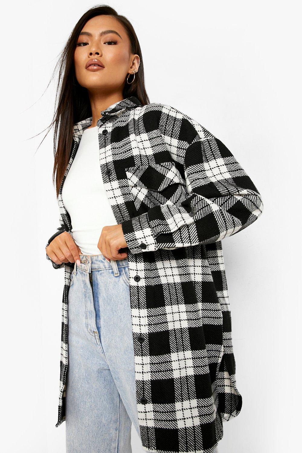 boohoo flannel jacket