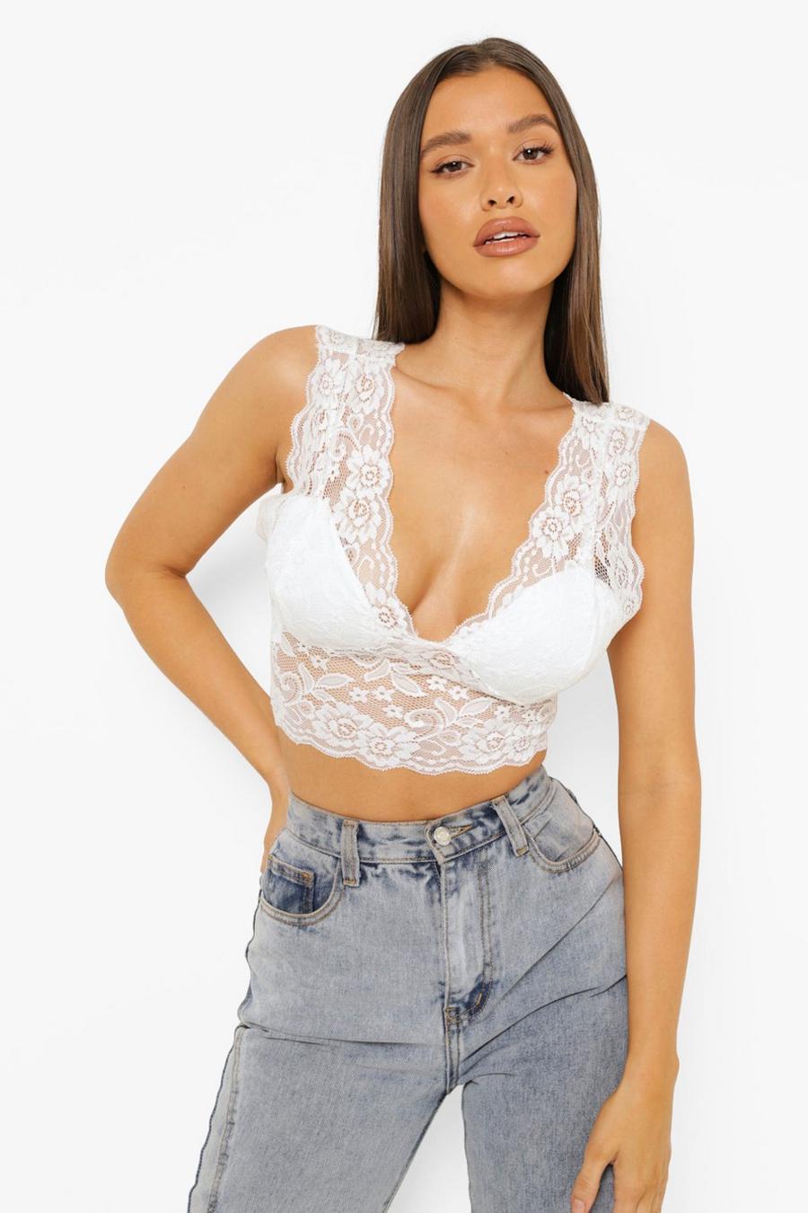 White Lace Bralet image number 1