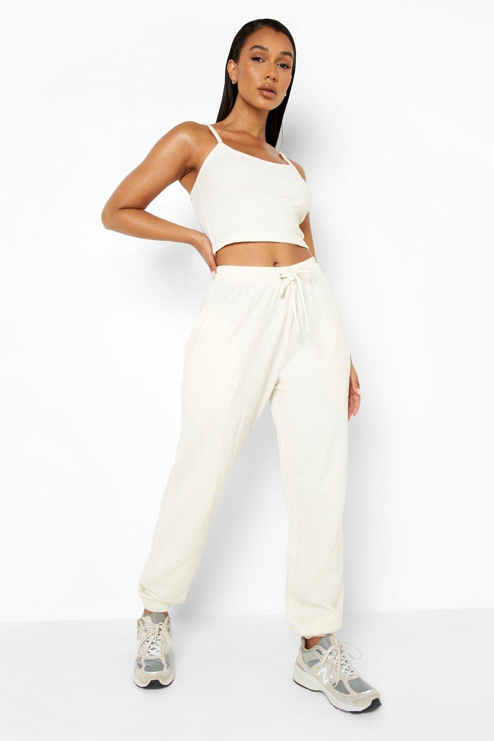 Waffle Track Pant boohoo