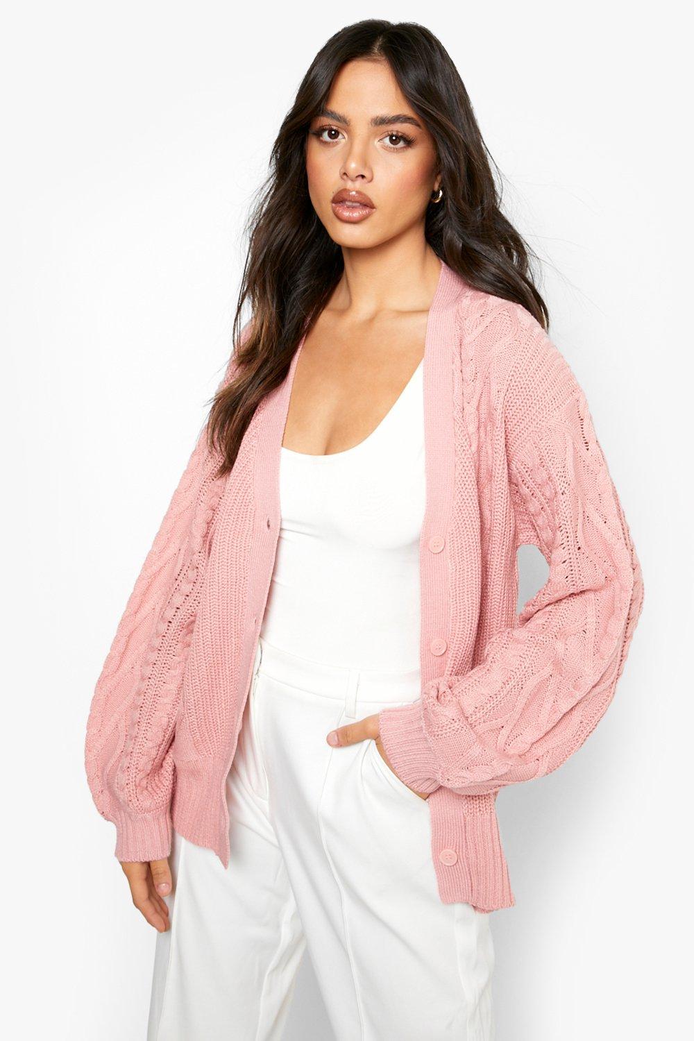 Boohoo cable hotsell knit cardigan