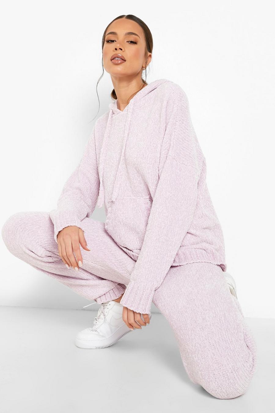 Lavender Chenille Knitted Tracksuit image number 1