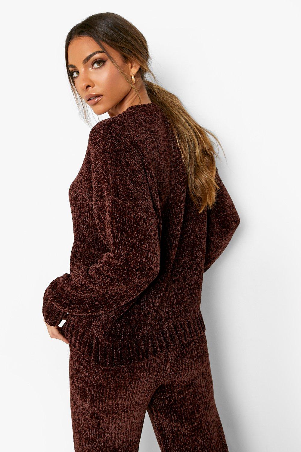 Women s Chenille Jumper Boohoo UK