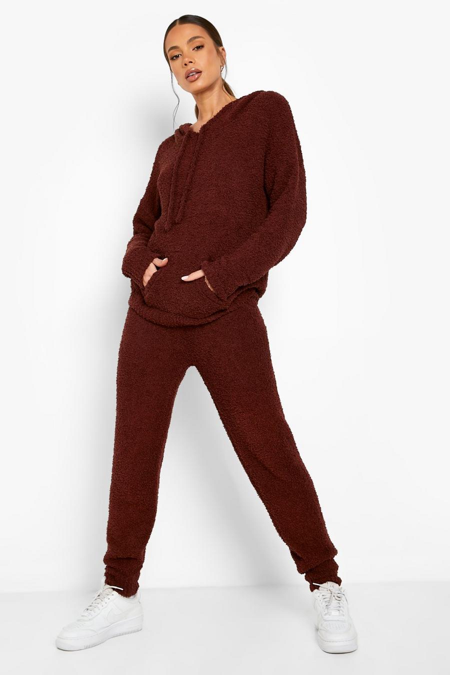 Chocolate Teddy Knit Tracksuit image number 1