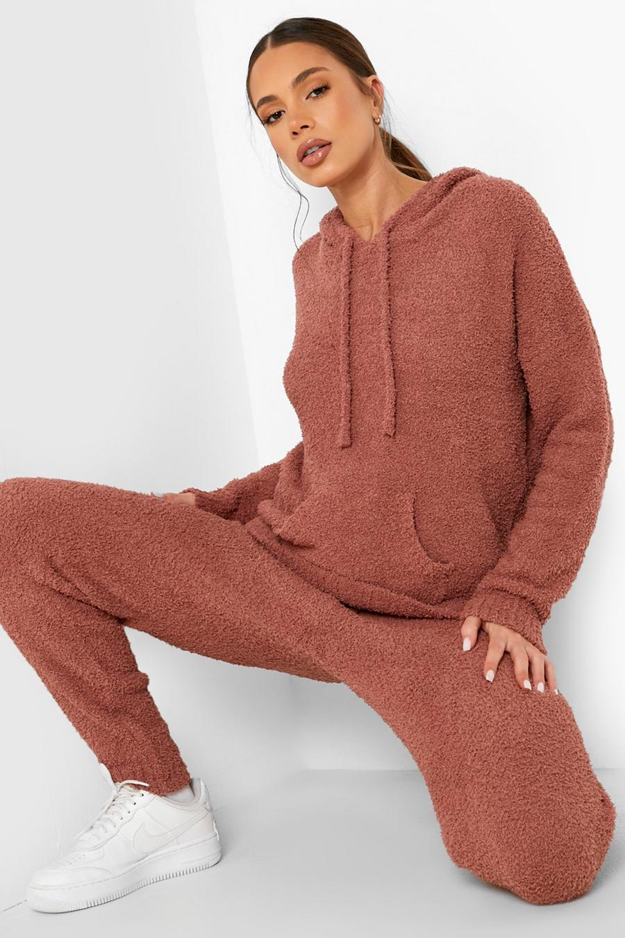 Rust Teddy Knit Tracksuit image number 1