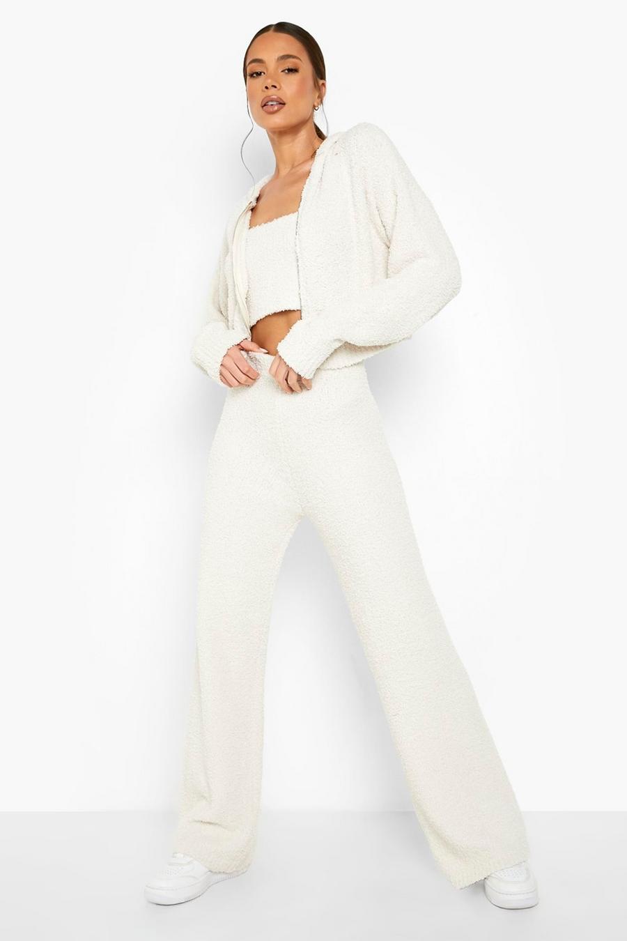 Cream Teddy Knit Co-ord image number 1