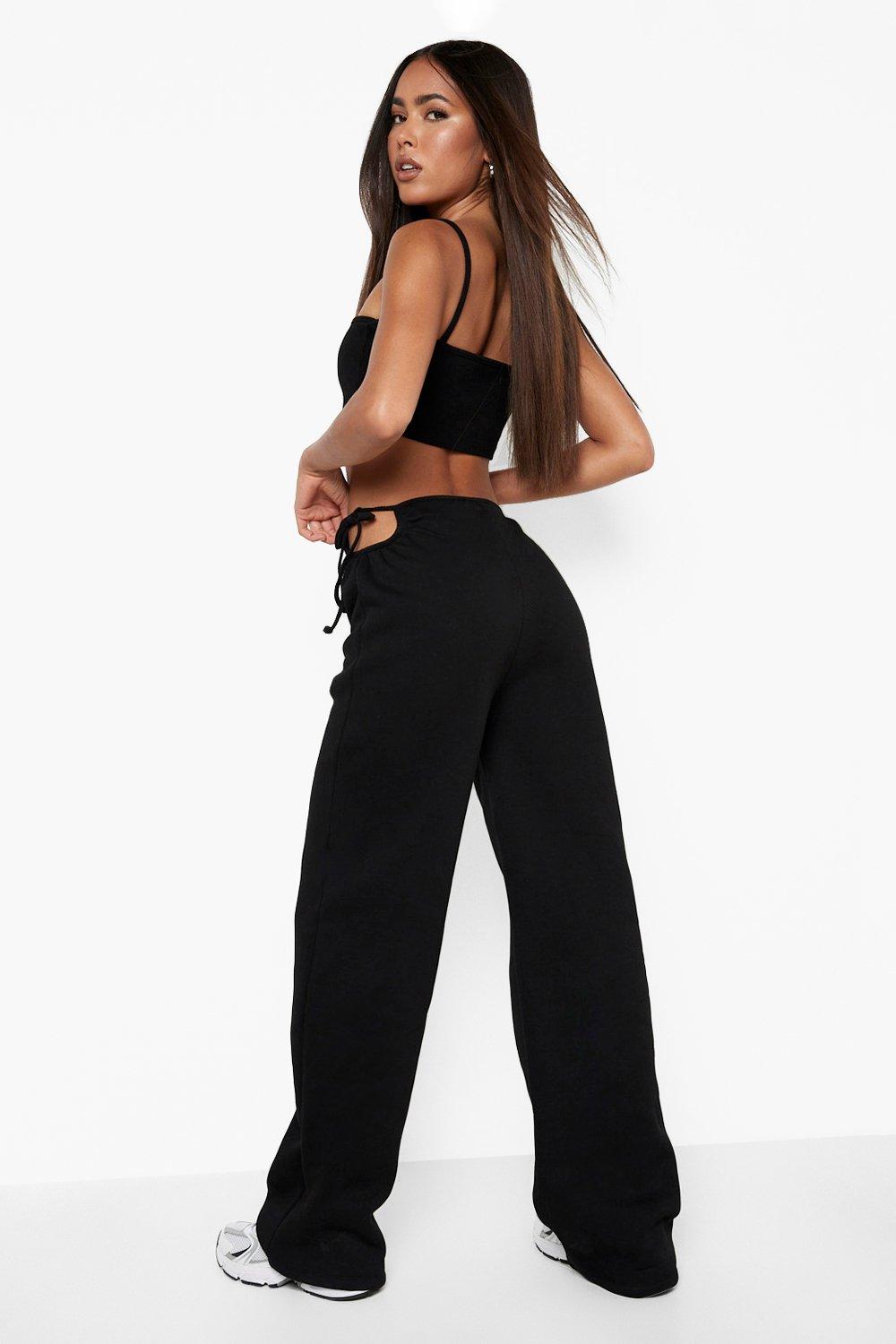 Tie Side Cut Out Straight Leg Jogger