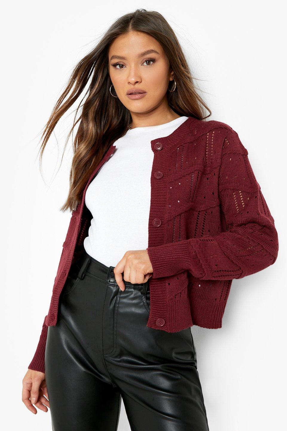 Boohoo cable hotsell knit cardigan