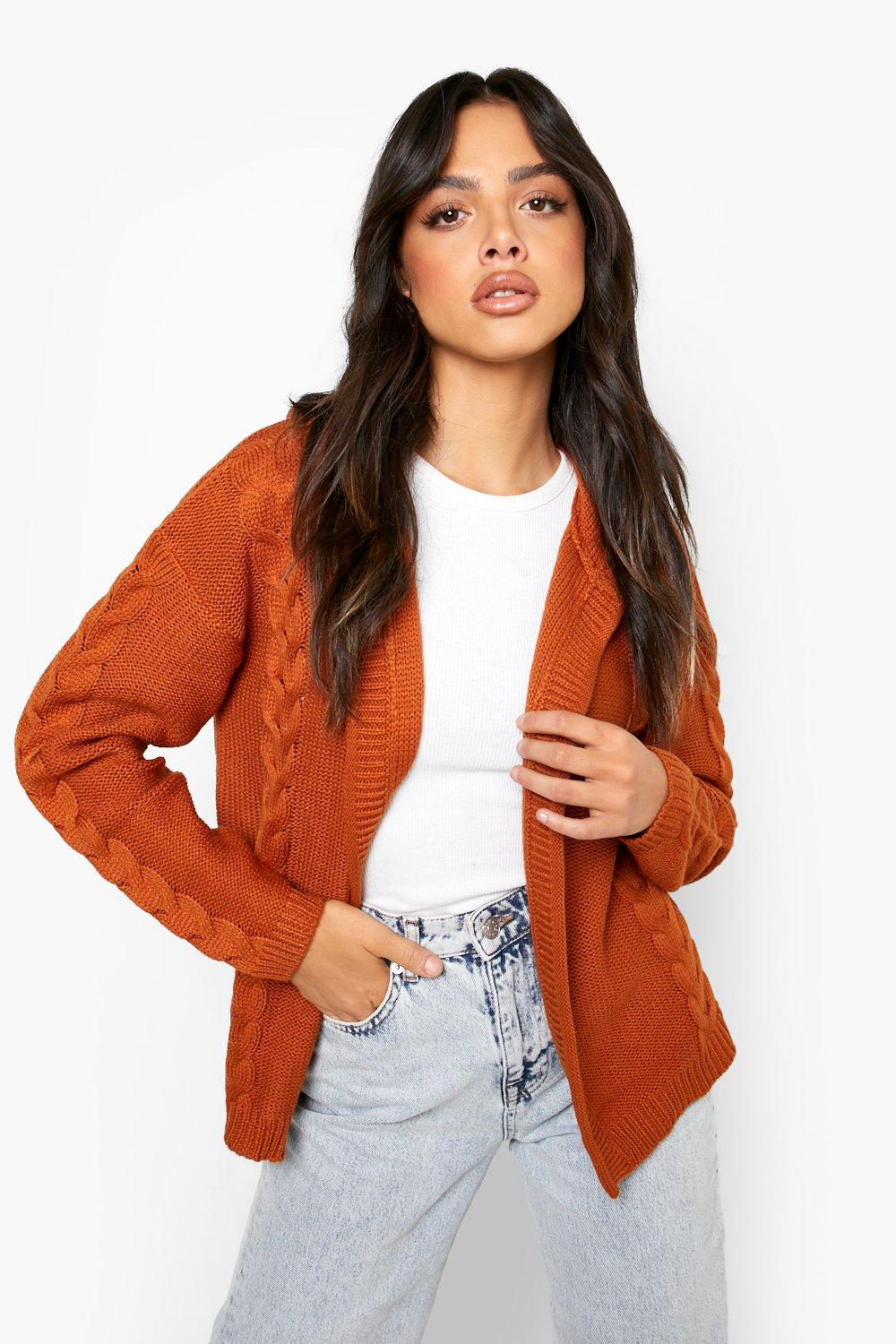 Boohoo cable knit outlet cardigan