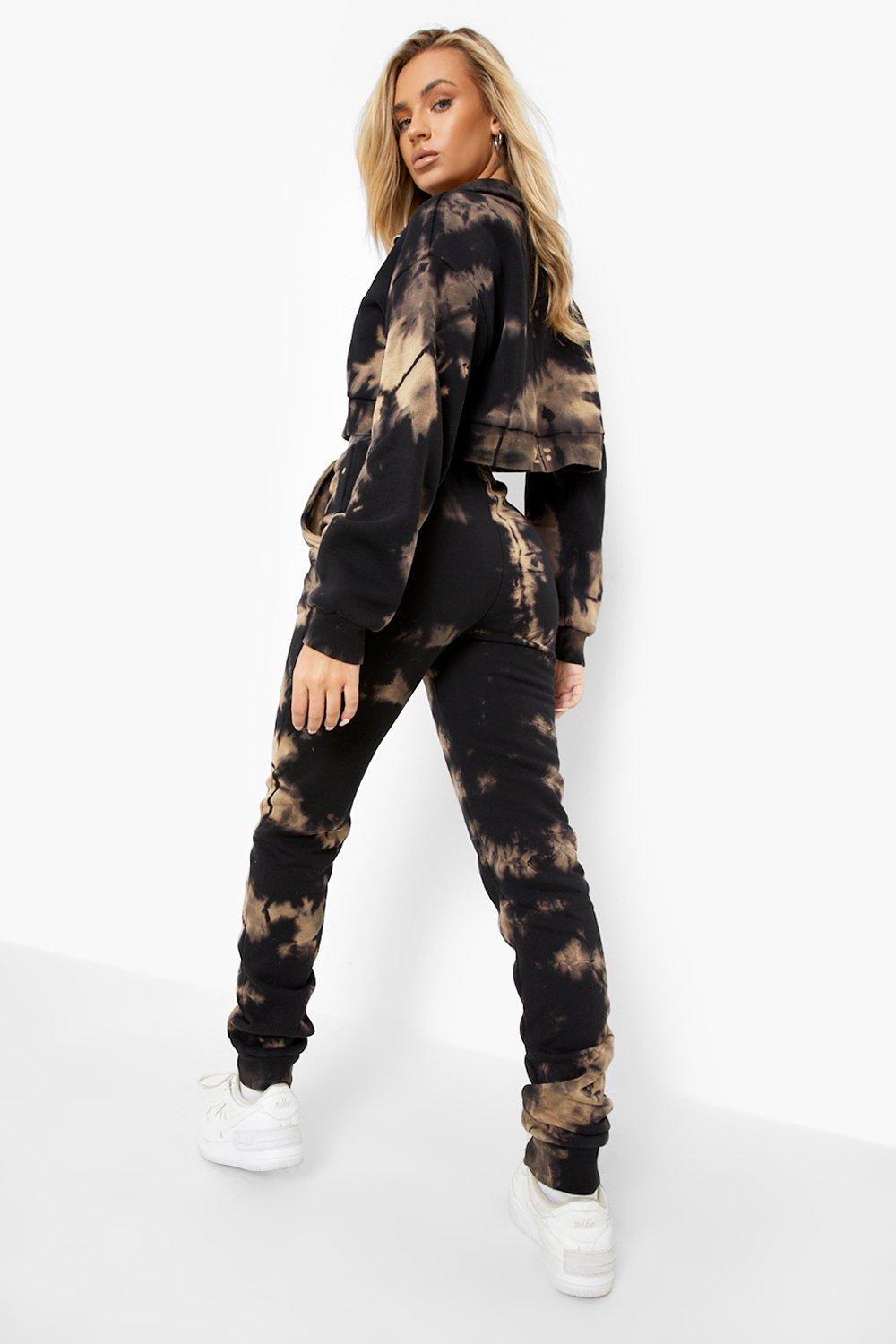 Tie Dye Zip Through Tracksuit boohoo