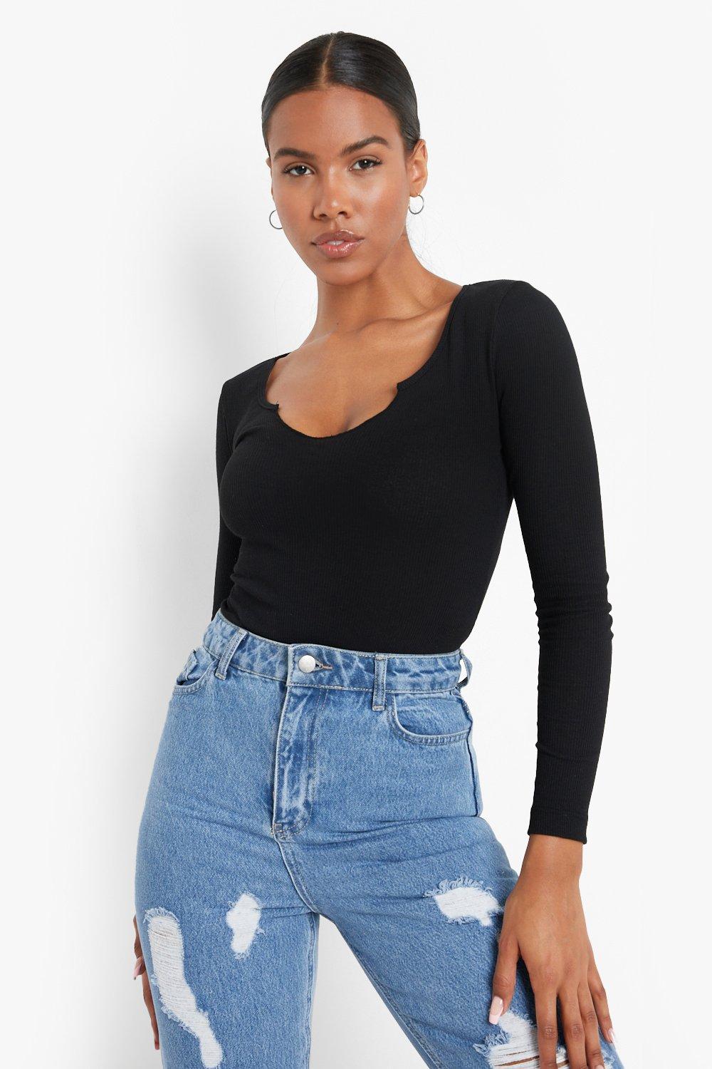 long sleeve bodysuit with jeans