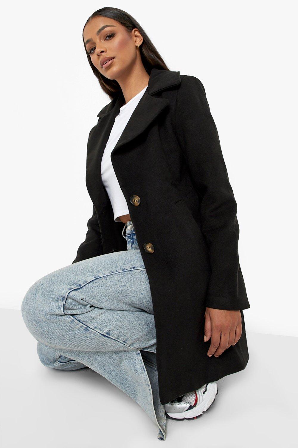 Ladies single breasted coat sale