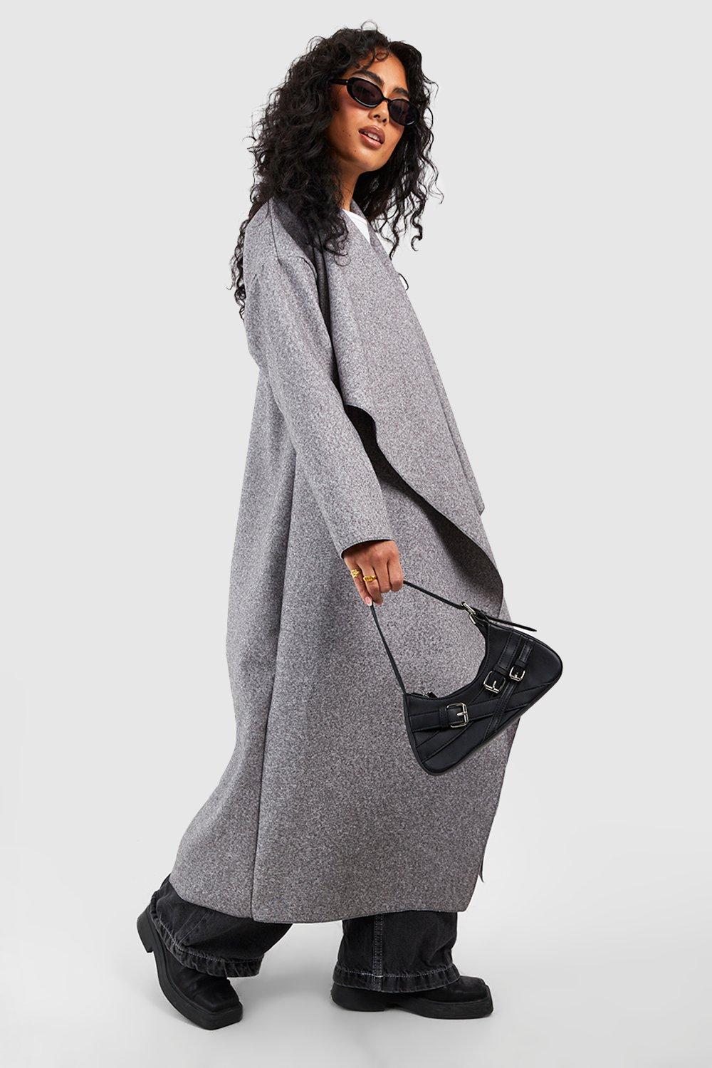 Manteau long extra oversize effet laine boohoo