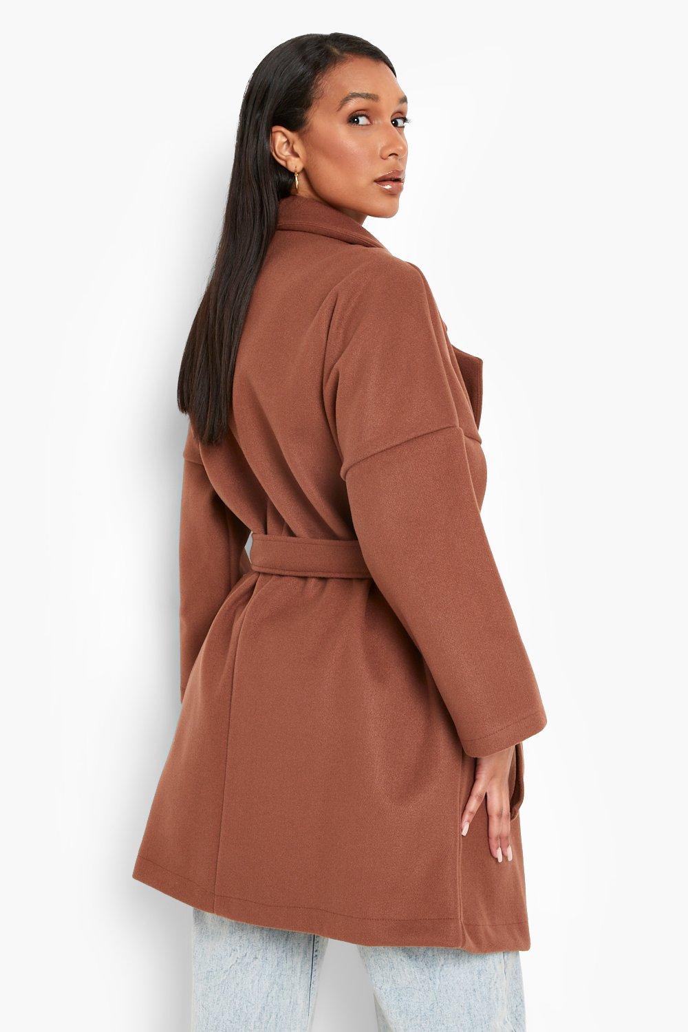 belted oversized wool coat