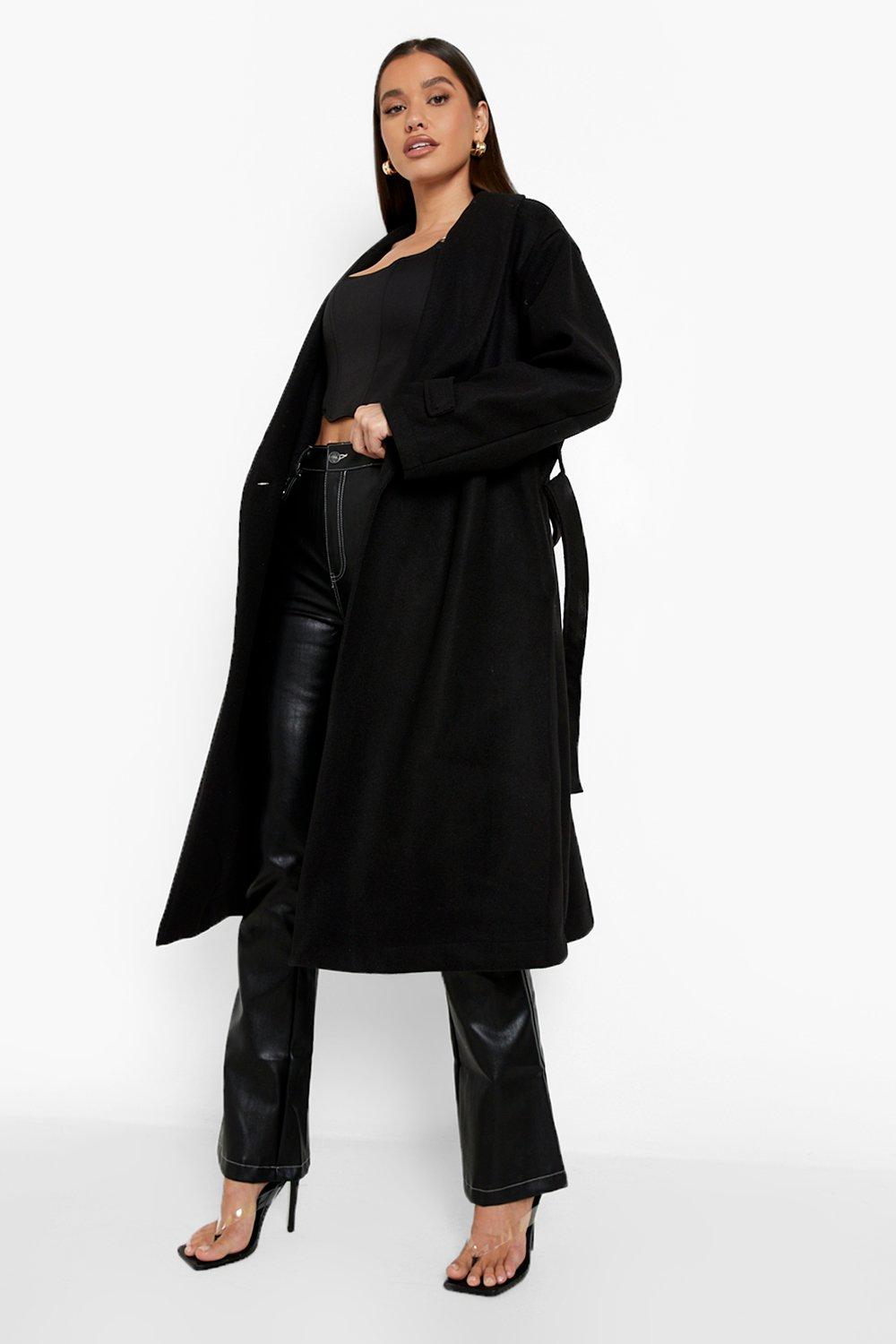 Boohoo shop wrap coat