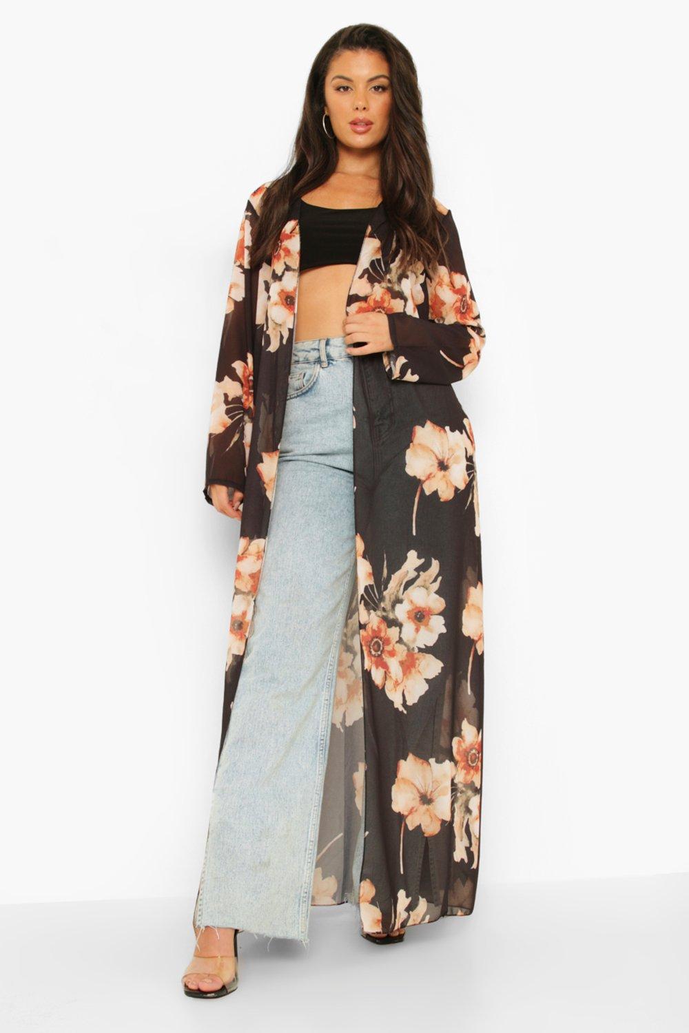 Ladies maxi clearance kimono