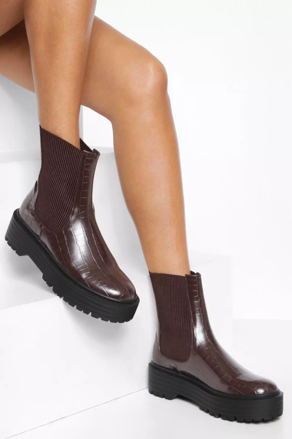 Chunky croc cheap boots