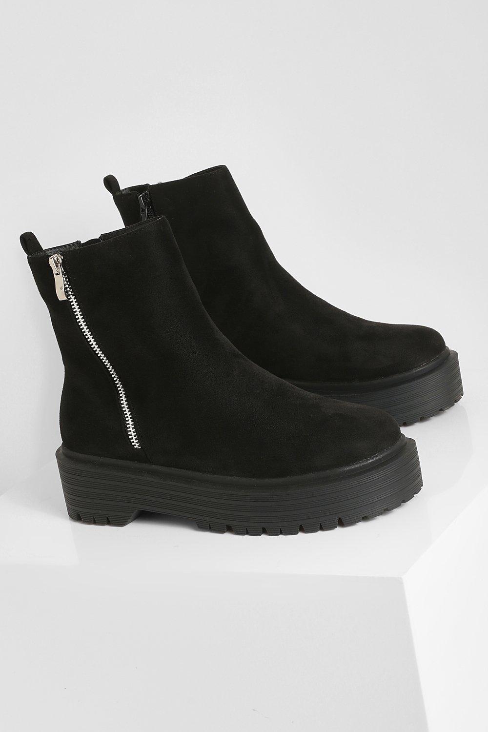 mens wide side zip boots