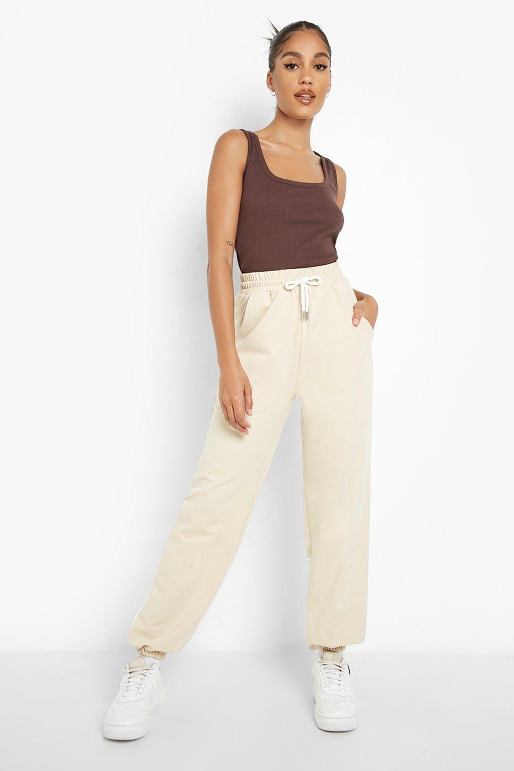 Boohoo cream joggers new arrivals