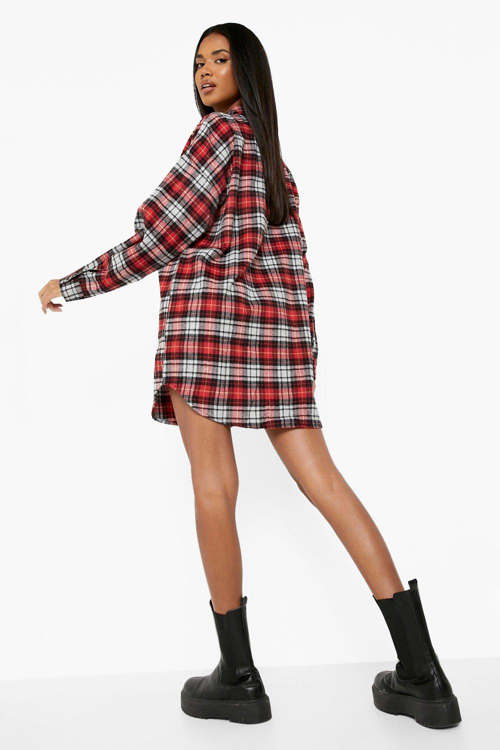 checked shirt dress uk