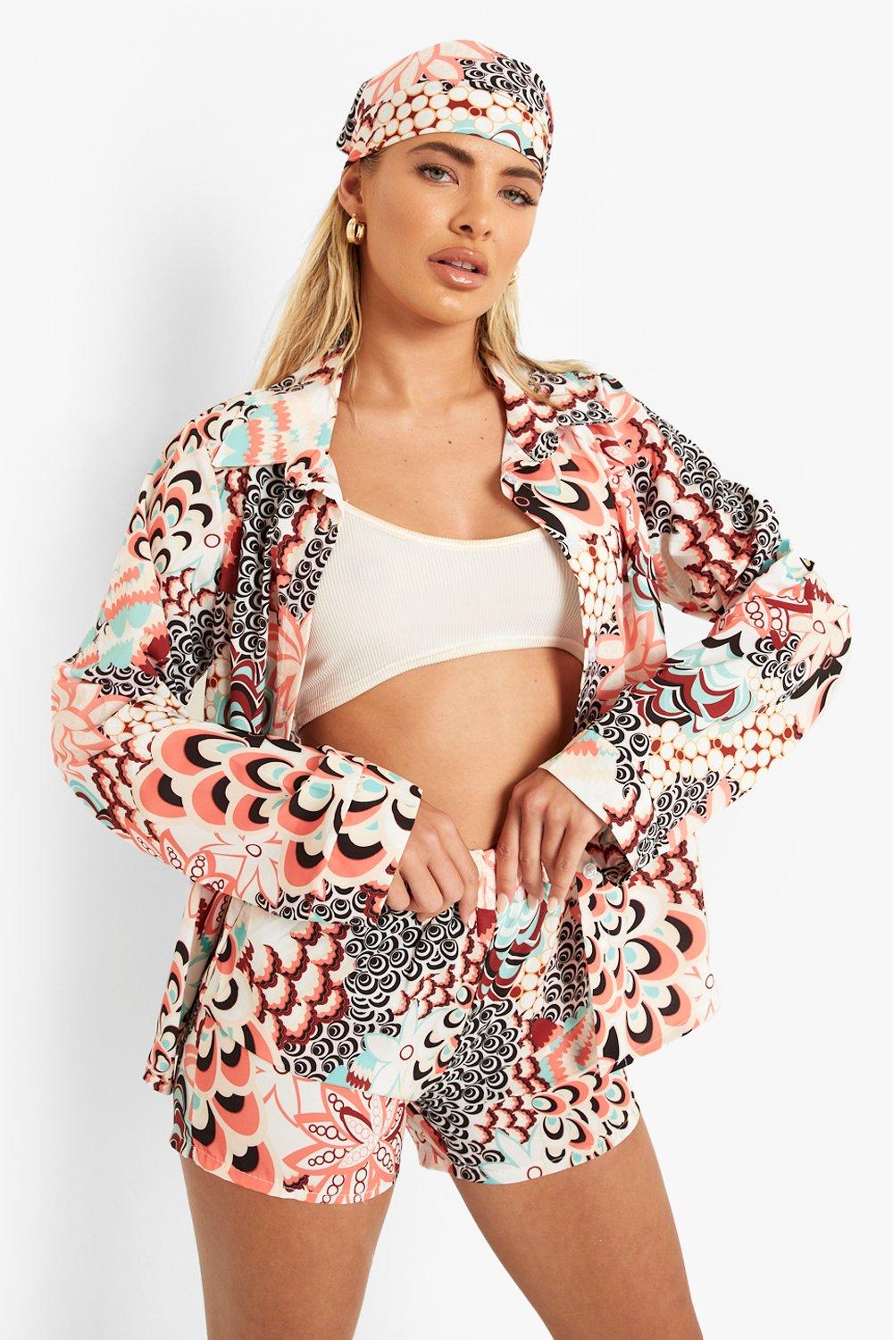 【boohoo】ブロッキングシャツ＆水着セット 送料・関税込み Boohoo ME