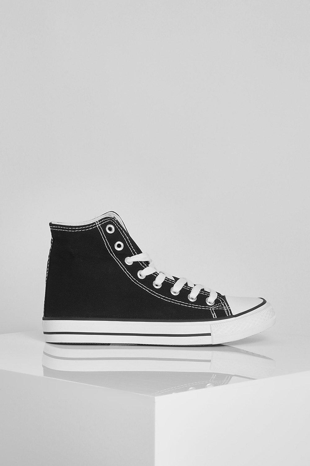 black converse high tops wide fit