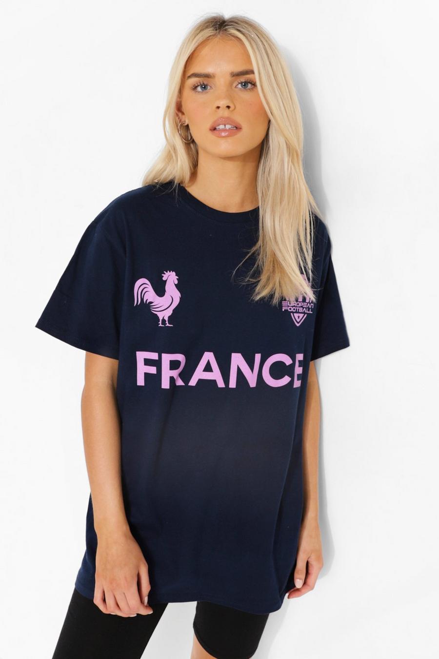 Navy France Football T-shirt