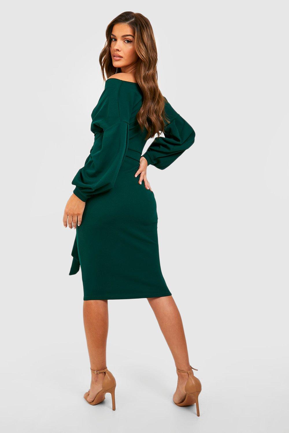 Gia off shoulder store midi