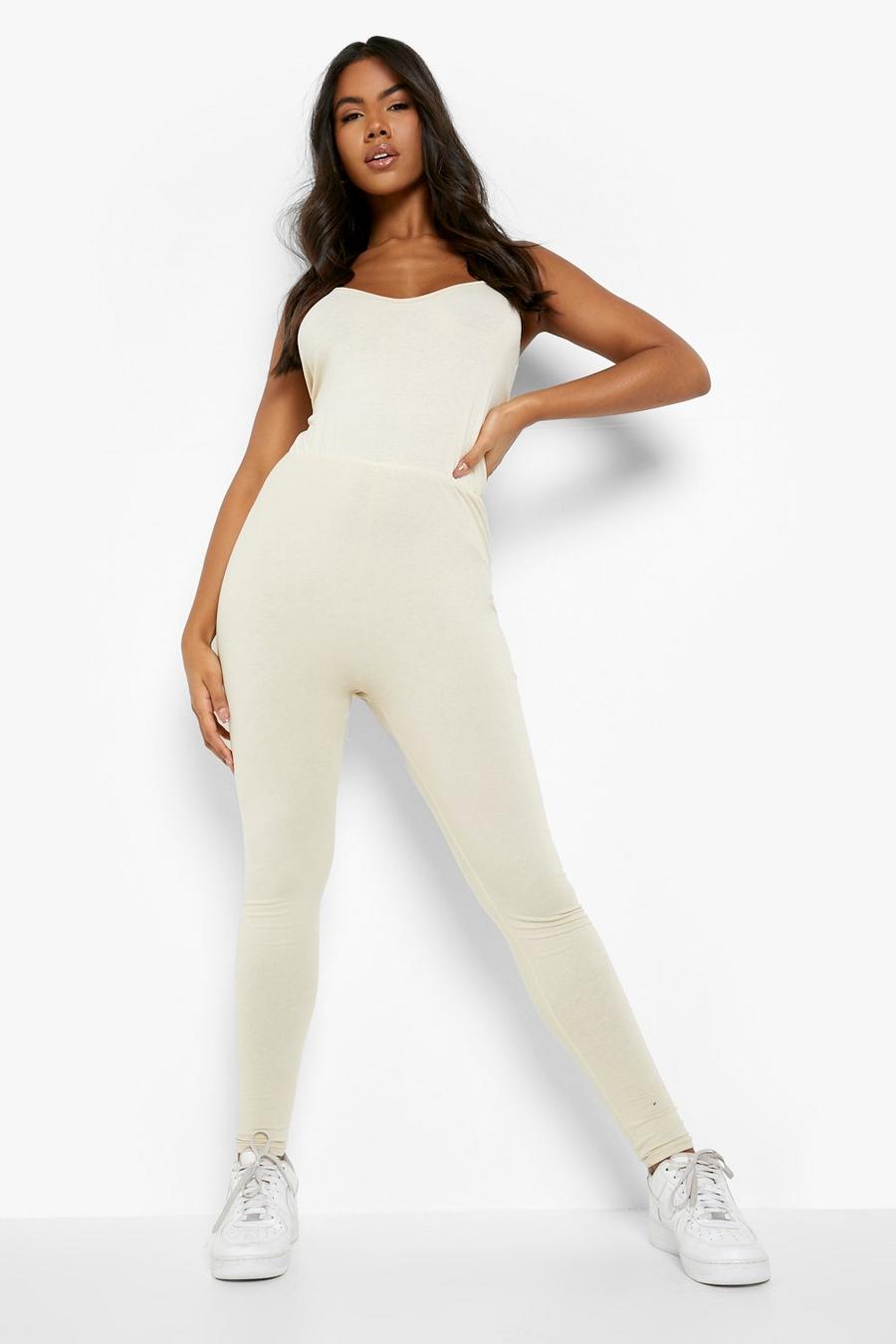 Stone beis Basic Cami Jumpsuit image number 1