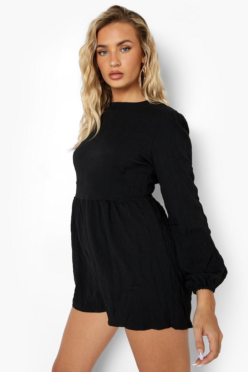 Long sleeve playsuit boohoo sales
