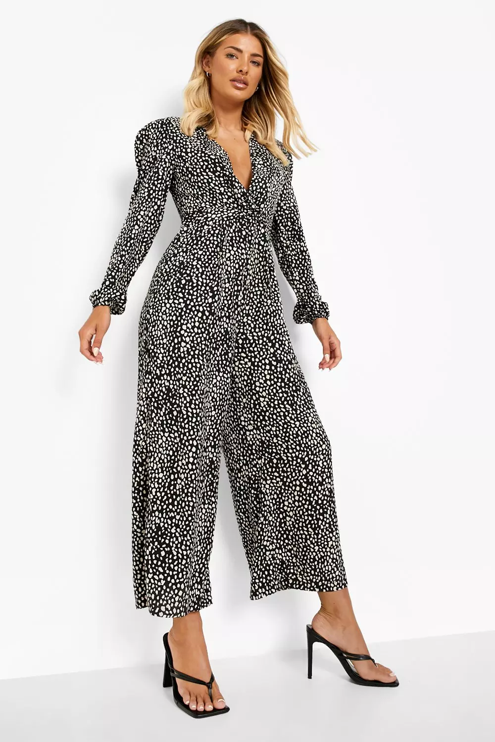 Plunge culotte sales jumpsuit