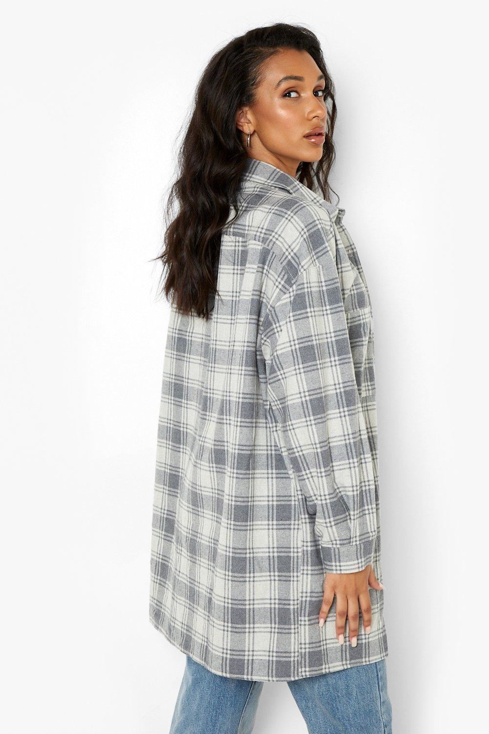 Oversized Check Shirt | boohoo NO