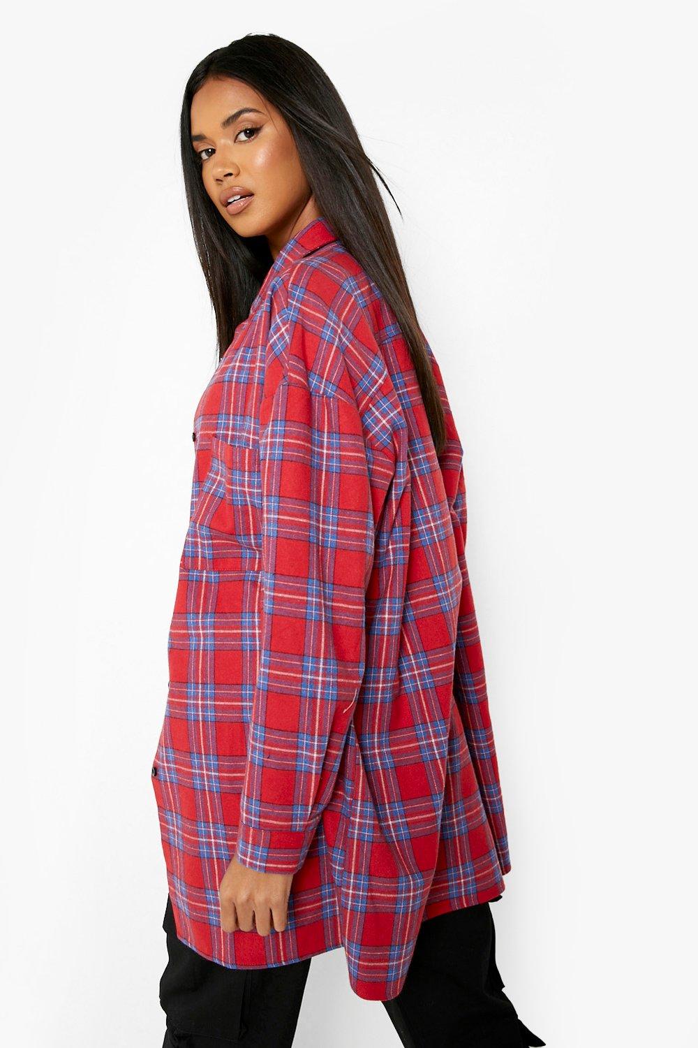 Oversized Check Shirt | boohoo IE