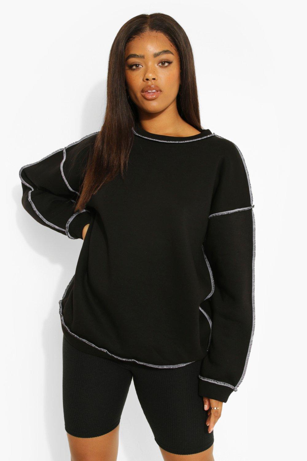 Womens oversized hot sale black sweater