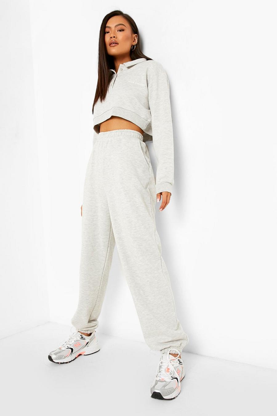 Ash grey Collared Sweater Tracksuit image number 1