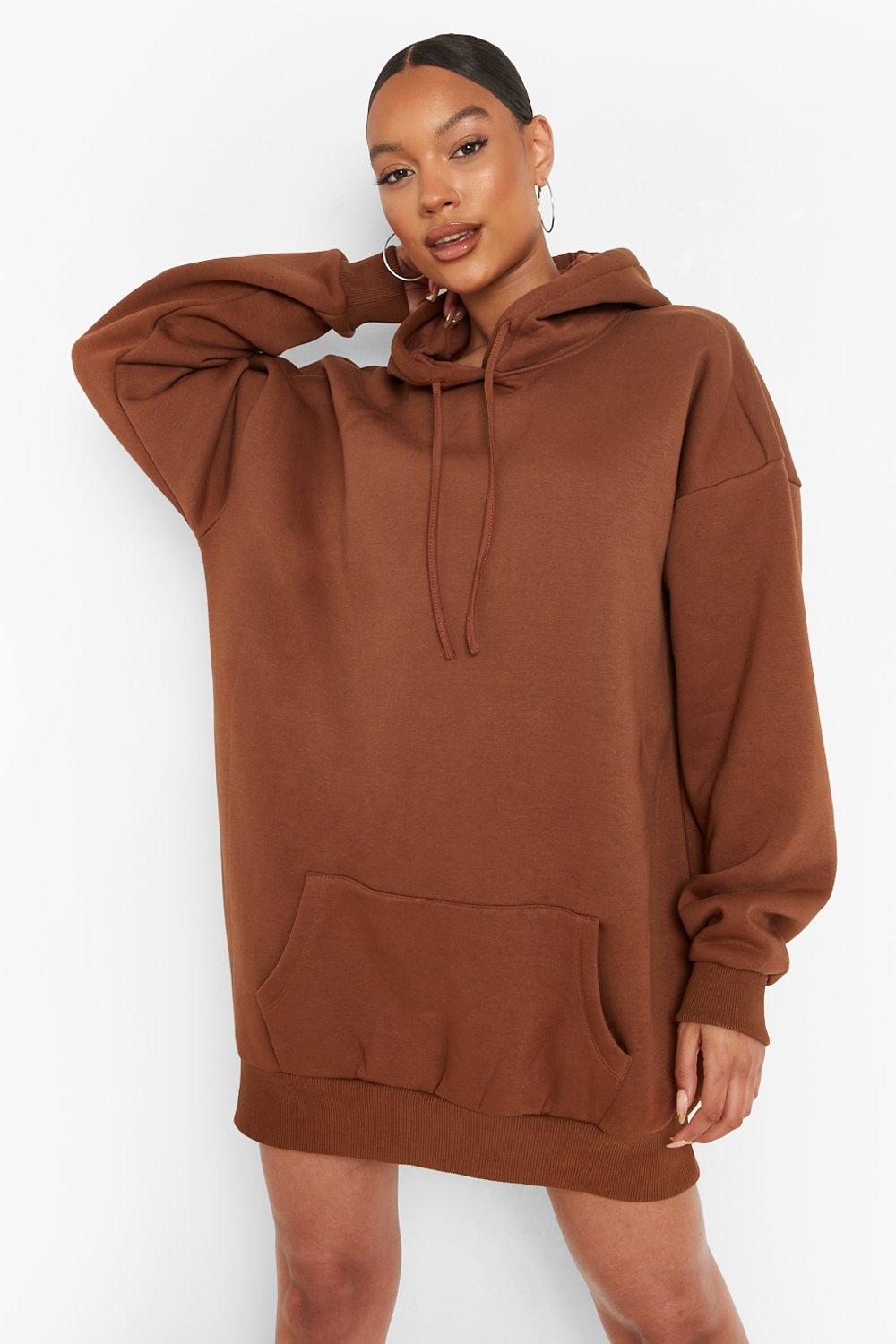 Oversized Hooded Sweatshirt Dress boohoo DK