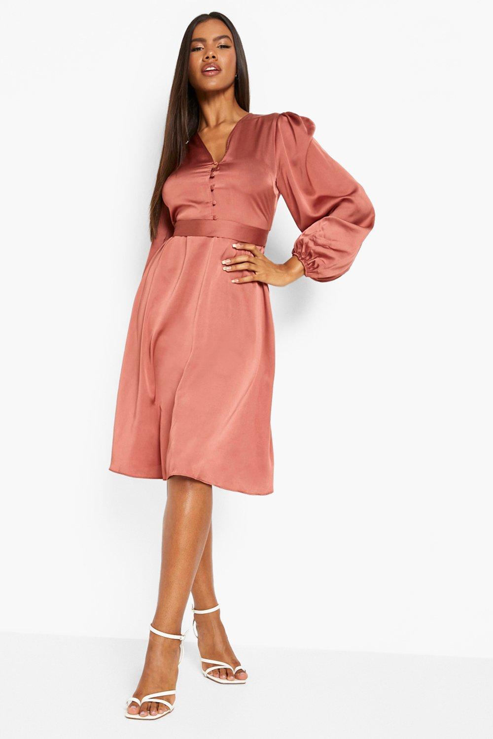 puff sleeve dress for women