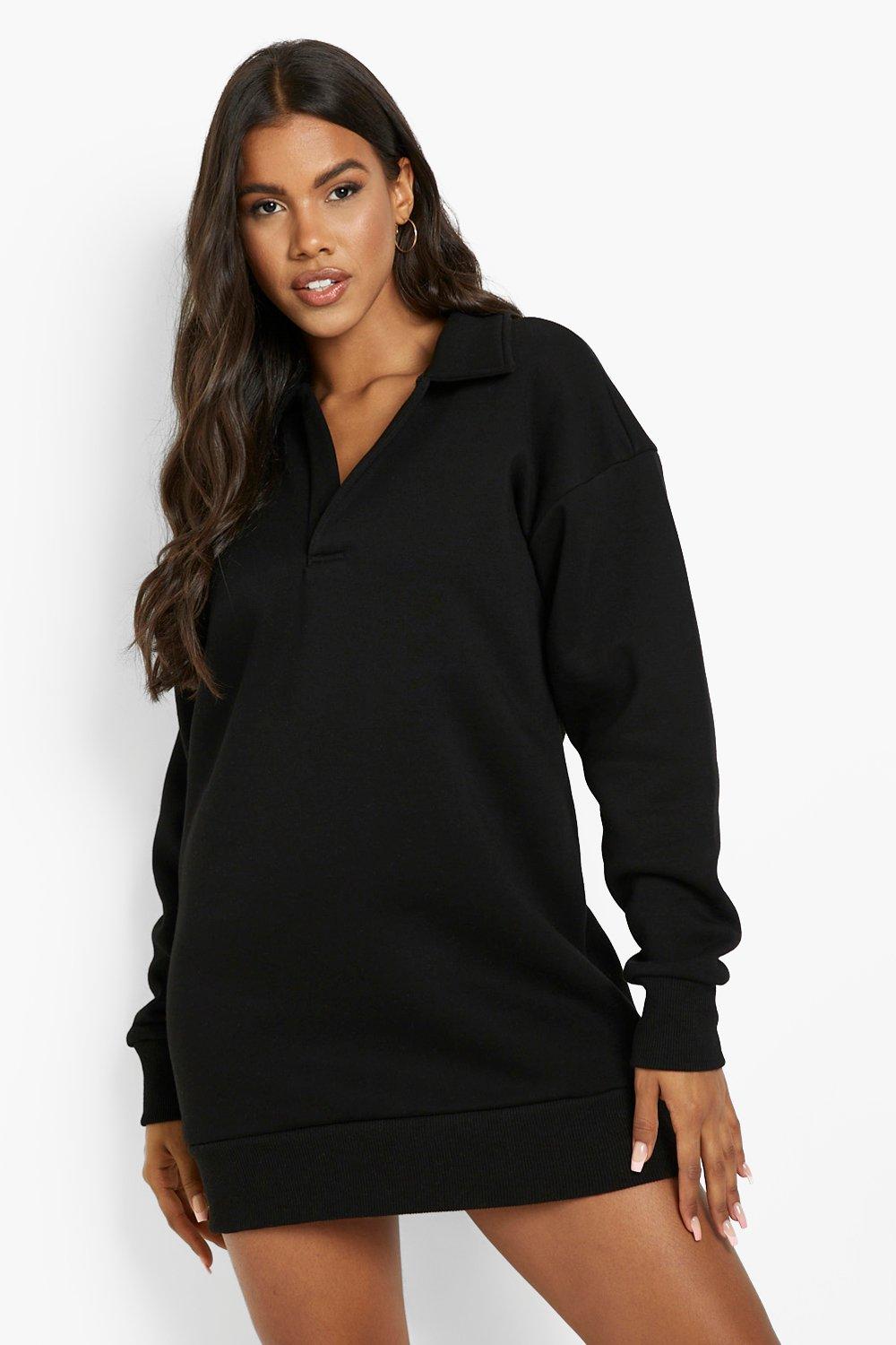 Vestido sudadera midi asimetrico con capucha boohoo ES