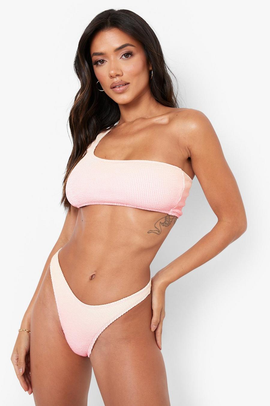 Pink Bikinitrosa med struktur och ombréeffekt image number 1