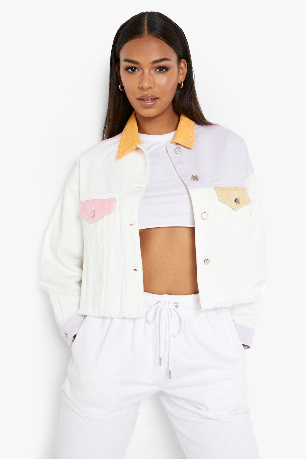 Boohoo white best sale denim jacket