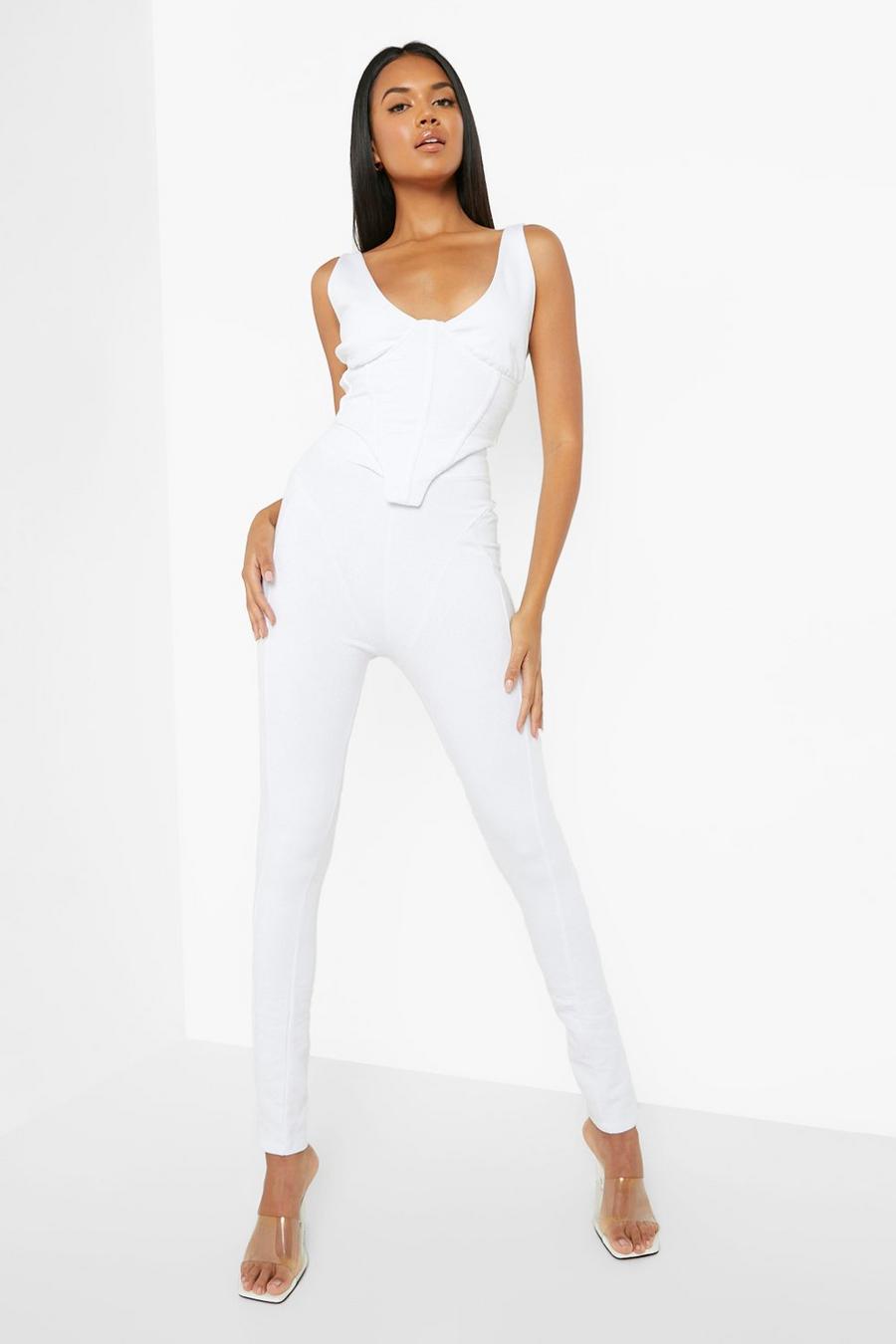 White blanco 3/4 Length Structured Leggings image number 1