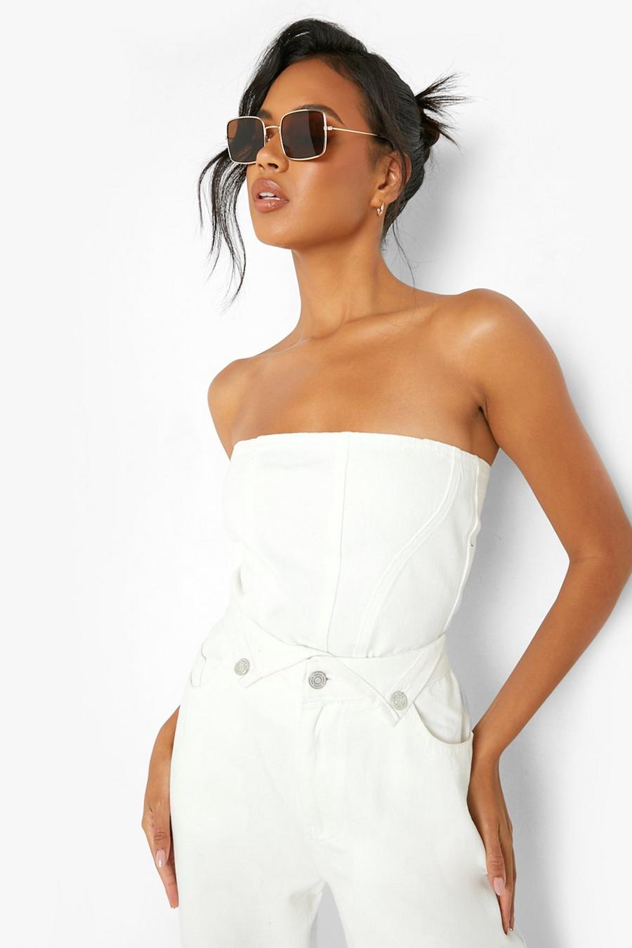 Corset avec coutures apparentes, Off white image number 1