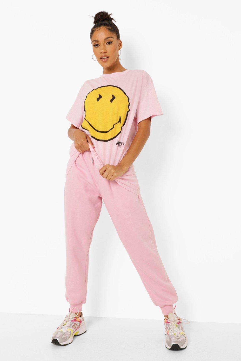 Smiley License Print Oversized T shirt boohoo